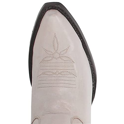 Dan Post Boots Womens Loverly Snip Toe Casual Boots Over The Knee High Heel 3" & Up - White - Size 7.5 M #TOP3