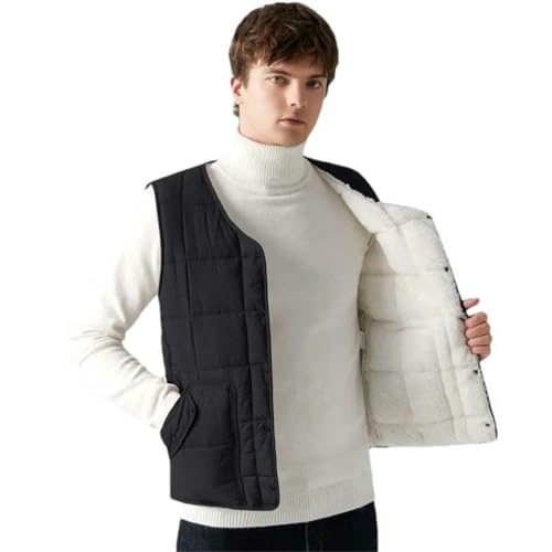 Gilet d'hiver à col rond JXQXHCFS imperméable et chaud pour homme