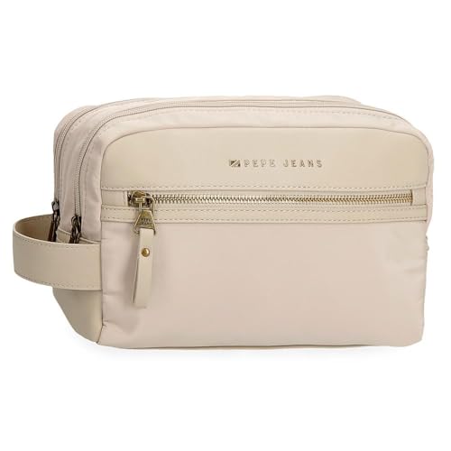 Pepe Jeans Morgan Toiletry Bag, One Size, Beige, One Size, Toiletry Bag
