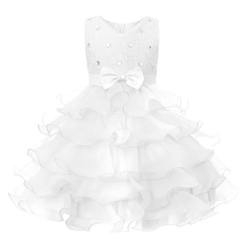 JerrisApparel Flower Girl Party Dress Birthday Tutu Princess Ruffle Dress Pageant Ball Gown