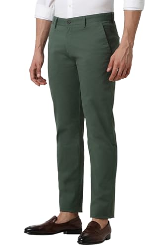 Image of Peter England Men's Regular Fit Mid Rise Pants