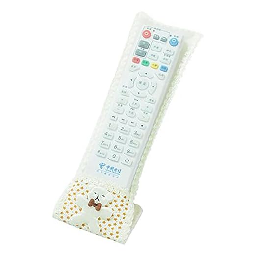 Remote Control Dustproof Case,Comfortable Hold Fabric Protective Cover Anti-dust for Air Conditioning,TV Cute Storage Bag(L,Beige)