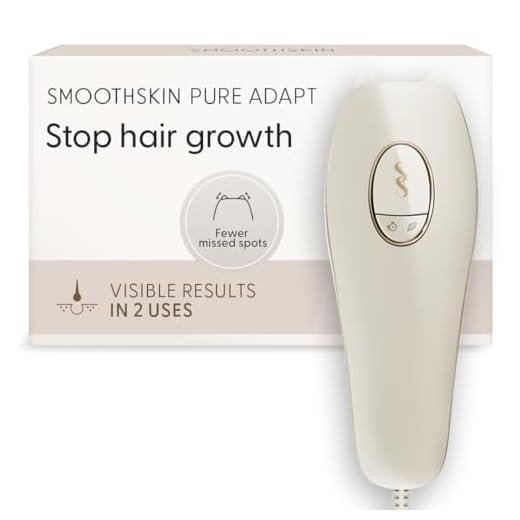 SmoothSkin Pure Adapt Champagne IPL Hair Removal Device, At-Home Laser Hair Removal for Women & Men, Visible Results in 2 Weeks, Safe for Face & Body, Long-Lasting Hair Reduction, Full Body Use