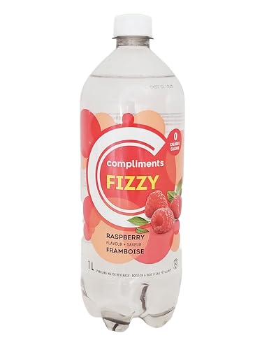 Compliments FIZZY Raspberry Flavored Sparkling Water, 1L/35.2 fl oz