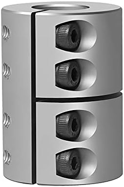 Sinoblu 8mm to 10mm Rigid Clamp-On Couplings, Aluminum Shaft Coupling 32 Diameter 45 Length, Motor Shaft Coupler Connector for CNC Machine 3D Printer DIY Encoder