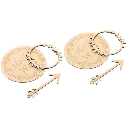 2 Set Di Carte Per Il Calcolo Mensile Del Miglio Del Bambino Set Di Fotografiche in Legno Pennarelli Per Neonati