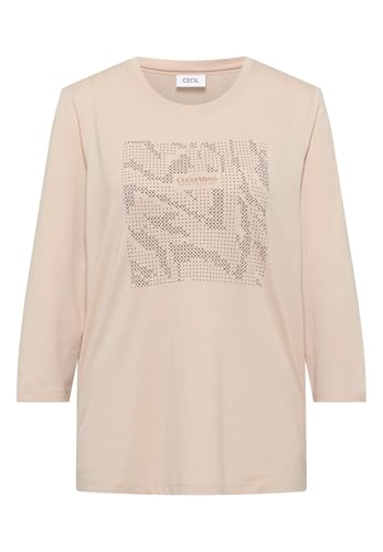 Cecil Shirt mit Schmucksteinen Oat Milk beige XXL – Ansicht 4
