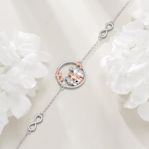 AOBOCO Three Sisters Bracelet Sterling Silver 3 Sisters Gifts Friendship Jewelry Birthday Gifts for My Sister Women Friends2