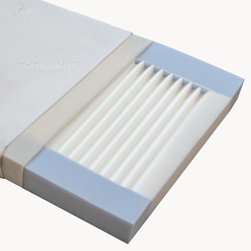 allnatura Dormisana - Colchón infantil (70 x 140 cm, altura de 7 cm, colchón ergonómico de espuma fría con borde, funda de algodón orgánico transpirable, sin sustancias nocivas y vegano, adecuado para