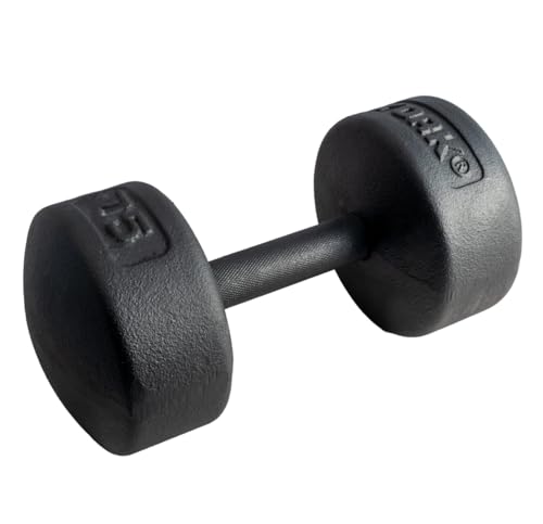 YORK Legacy Solid Round Dumbbell 75 LB, Black