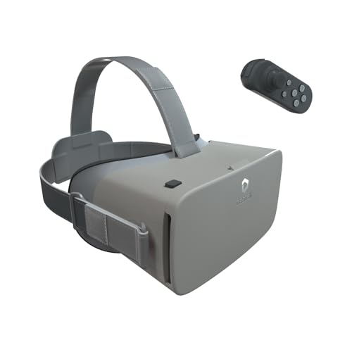 Image of DESTEK V5 VR Headset for Kids w /VR Gamepad, 128 Premium VR apps Included, Anti-Blue Eyes Protected HD Lenses, 110 FOV Virtual Reality Headsets for iPhone, Android Phone- Black (DarkGreen)