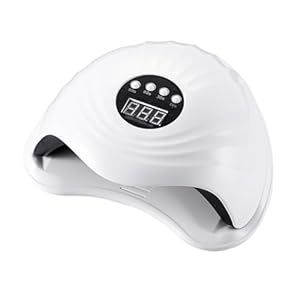 108W Nail Phototherapy Machine, Non Black Hand Nail Baking Lamp, LED Quick Drying Nail Lamp Tool (E Unified Size)