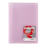 Grafoplas I Ordner mit Plastikhüllen I 20 transparente Hüllen I Größe Folio Soft I Serie Poliplas durchscheinend I Hergestellt in Spanien I große Kapazität