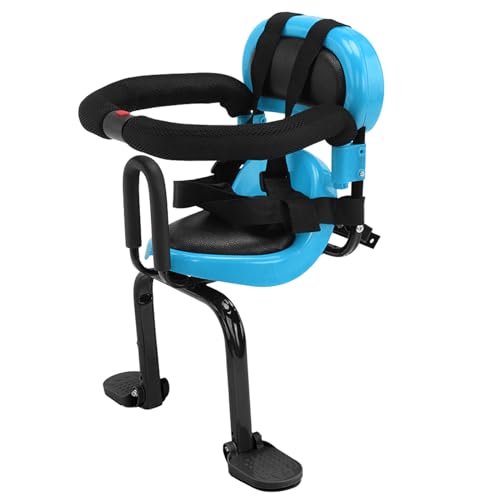 ACAGALA Back Mounted Child Bike Seat Toddler Bike Seat with U-Shaped Guardrail Folding Footrest and Safety Belt