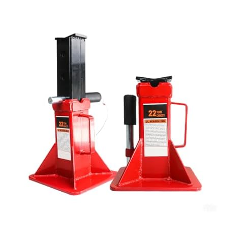 22 Ton (44,000 lbs) Heavy Duty Pin Type Professional Car Jack Stands with Lock Adjustable Height to 19.75" Fit for Supporting Trucks, Trailers and Equipment, 1 Pair Cover
