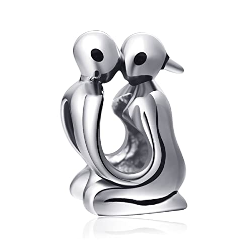 Baciare coppia Amante Charms, Fit Pandora San Valentino Bracciale, Argento 925 Sterling Ragazzo Bacio Ragazza Charm Bead, regalo di compleanno per Sposa Sposa/Mamma papà