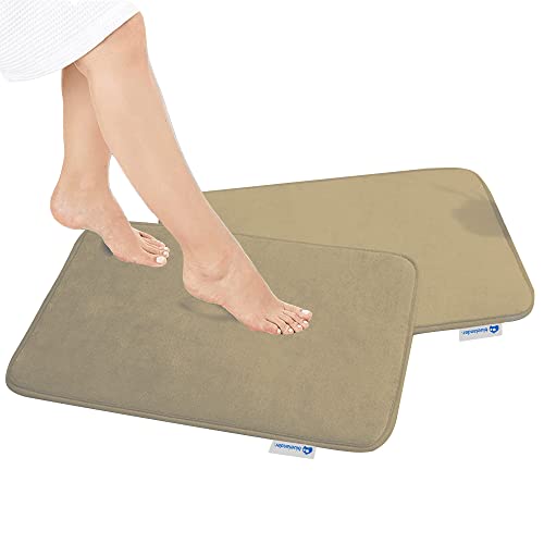 Review de Precios de baños los 7 más buscados. 22 Bluelander Tapete de Baño Antiderrapante Memory Foam, Espuma Viscoelástica Gruesa, Alfombrilla de Baño Antideslizante de Terciopelo, Super Absorbente y Suave para Todo Hogar...