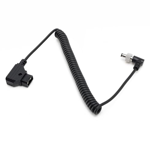 Image of D-Tap to Locking Collar Elbow DC 5.5X2.5 Coiled Power Cable for Decimator MD-HX DMON-Quad