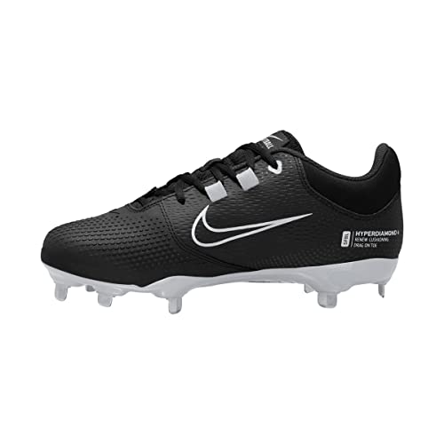 Nike Hyperdiamond 4 Pro Metal Softball Cleats Black | White Size 9 Medium2
