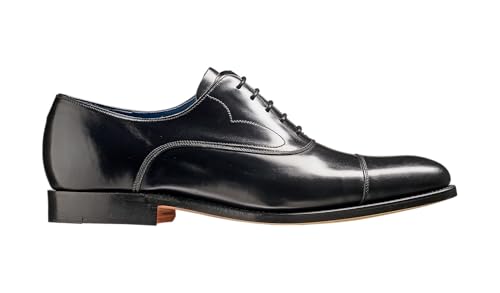 Image of BARKER Hartley Men's Handmade Oxford Dress Shoes - Premium Calf Leather, Goodyear Welted, Hi-Shine Finish, Timeless Formal Style, Crafted in Northampton, England
