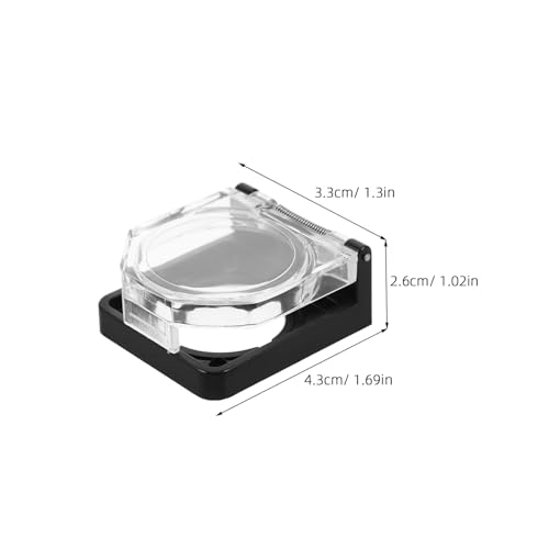 Cubierta de botón de 22 mm transparente con base negra protector estanco de 5 piezas 2