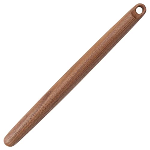 Wood Rolling Pin,Solid Wood Dumplings Noodle Stick,for Baking Pizza Dough Pie Cookie Baking Tool,Handmade Rolling Pin (Color : Brown, Size : 15.7in*1.3in)