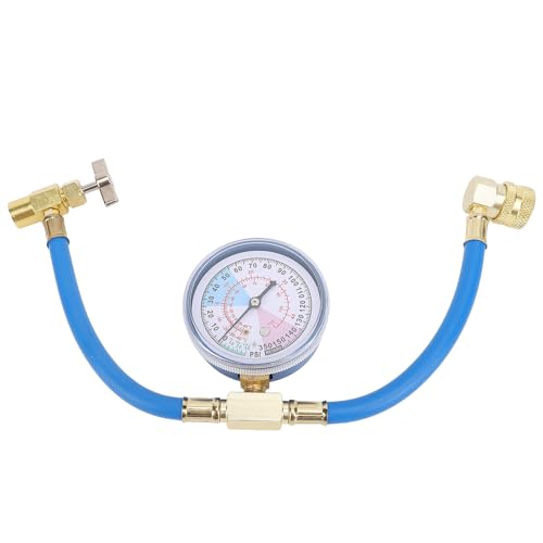 Kikumi AC Coolant Refill Hose Kit with 1/2 Inch Gauges Can Touch Dispensing Valve R134A Quick Coupler for Air Conditioner
