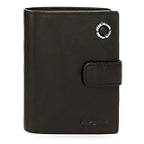 Pepe Jeans Badge Cartera vertical con cierre de clic Negro 8,5x10,5x1 cms Piel