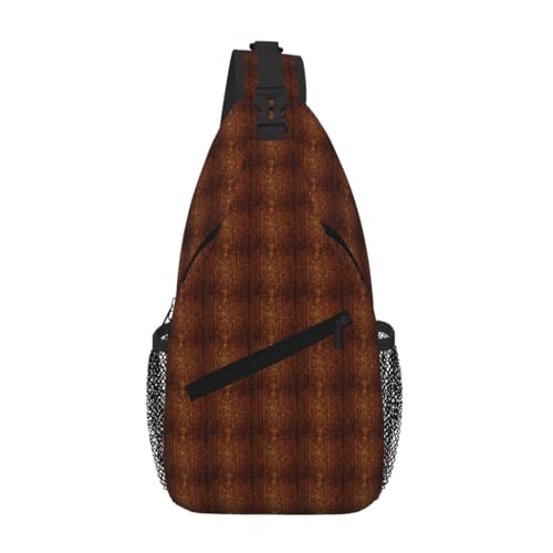 Bolsa de pecho cruzada con estampado elegante y acabado ligero único