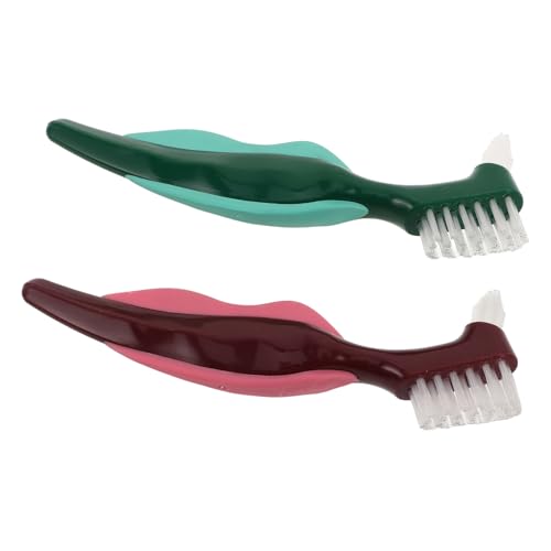 SAFIGLE 2piezas Cepillo De Dientes Para Prótesis Limpiador De Dentaduras Postizas Cuidado Bucal Multiusos