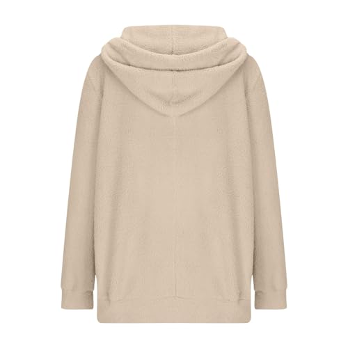 Womens Jackets Hoodies Coats for Women Long Sleeve Warm Fuzzy Hooded Basic Winter Fall Outerwear 2025 Trendy Y2K4