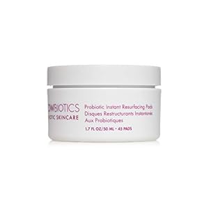 Glowbiotics Probiotic Instant Facial Resurfacing Pads: Exfoliating & Clarifying, Hydrating for Smooth and Renewed Face Skin with Vitamin C & 5% Lactic Acid