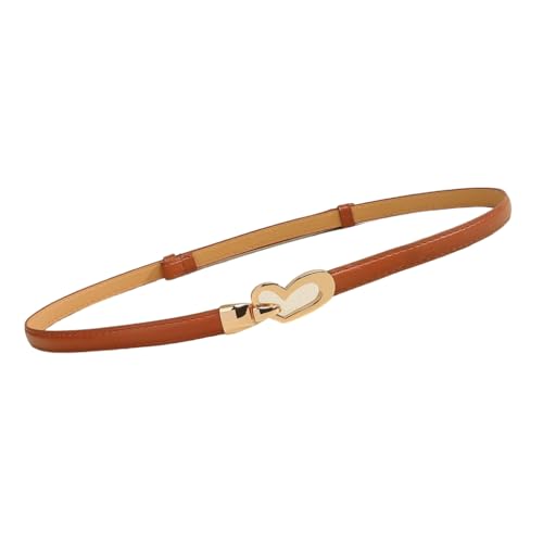Elegant Heart Clasp Waist Belt Women's Flexible PU Leather Waist Strap Daily Comfort Wear Lightweight Waistband