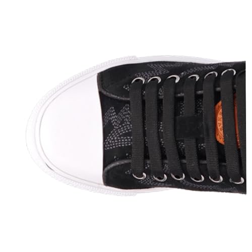 Dingo Womens Campus Embroidered Lace Up Sneakers Shoes Casual - Black4