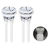 2 Pcs Toilet Boutons De Chasse D'eau 38mm Boutons Poussoirs de Toilette Double Chasse Bouton,chasse d'eau universels,Double Bouton De Chasse D'eau De Remplacement Pour Réservoir D'eau, Chasse D'eau Wc
