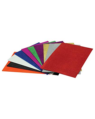 Eva 20 x 30 cm 10 Renk 2 mm Simli, Yapışkanlı