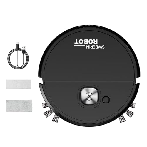 Vibhgtf Aspirador robótico, recargable con fuerte capacidad de succión - robot de limpieza de suelos, para el pelo y la suciedad en el apartamento, casa, dormitorio y sala de estar