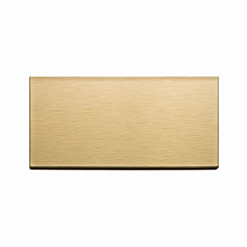 Aspect Peel and Stick Backsplash 3in x 6in Brushed Champagne Long Grain Metal Tile for Kitchen and Bathrooms (3x6 Inch Sample)