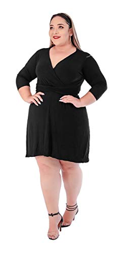 Vestido Juliana Plus Size Malha Com Forro (PRETO, G3)