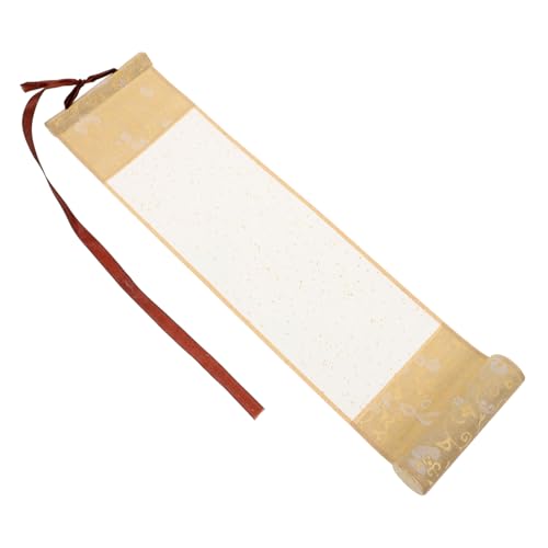 DOITOOL Papel de arroz en blanco Scroll colgante Invitación papeles Boda arte decorativo escribiendo pergamino en blanco colgante papel de arroz imprimible scoll xuan en blanco papel chino