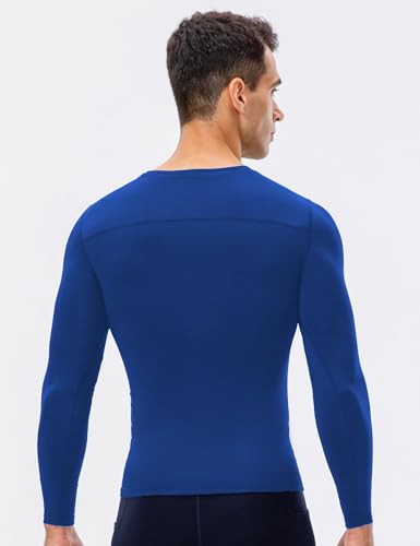 SPVISE 3 Pack Men's Compression Shirts Long Sleeve Athletic Muscle Support Workout Tops for Football Undershirt Base Layer3