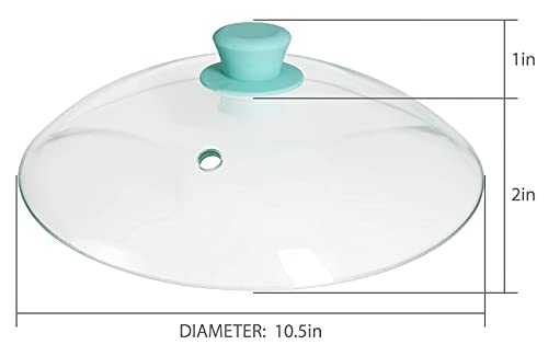 Godinger Microwave Plate Cover Lid With Easy Grip Handle, Safe Tempered Glass, Microwave Food Cover, Splatter Cover Guard #TOP4