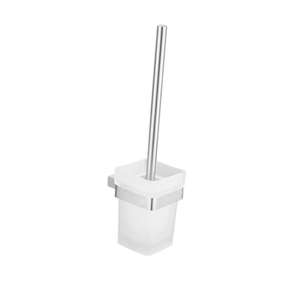 Porte-brosse WC mural pour libérer le sol et ses gobelets en verre