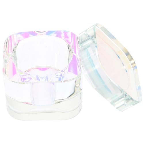 Outanaya ネイルディッシュ ネイル用湿らせ皿 アクリルネイルツール ガラスネイルカップ ネイルディッシュボウル ネイルダッペンディッシュ 蓋付き 用