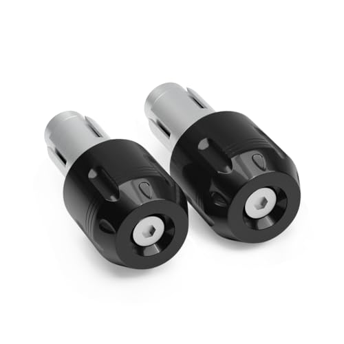 Image of Motorcycle Bar Ends Plug,Universal 7 /8 inch 22mm CNC Aluminum Alloy Motorbikes Handlebar End Plugs Fit for Yamaha Honda Kawasaki Suzuki Aprilia Ducati And Almost Motorcycle Model (Black)