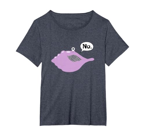 Talking Magic Conch Shell T-Shirt, Women's Plus, Heather Blue, 4X