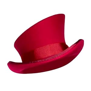 Haicom Eleganter Pork Pie-Hut Damen Rot