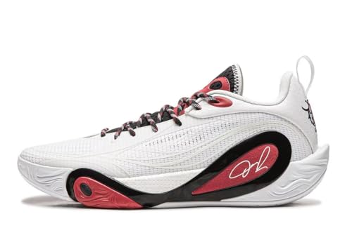 LI-NING Wade DLO 1 Mens Basketball On-Court Shoes Lightweight High-Rebound Anti-Slip Professional Sneakers Standard White US 12
