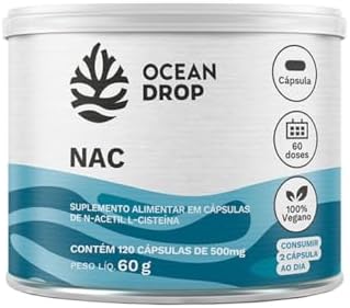 Suplemento Alimentar em Capsulas NAC de N-Acetil L-Cisteina 120 C...