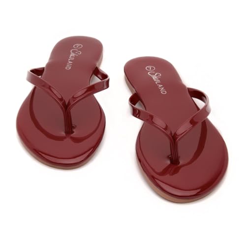 Image of Shoe Land Thong Flip Flops for Women, Memory Foam Flat Sandals, Lightweight Summer Slides, Non Slip Comfort Sandals for Beach, Travel and Everyday Wear